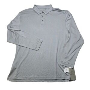 PGA TOUR‎ Long Sleeve Golf Polo Shirt Mens XL Quarry Wicking UPF 15 $70 NEW
